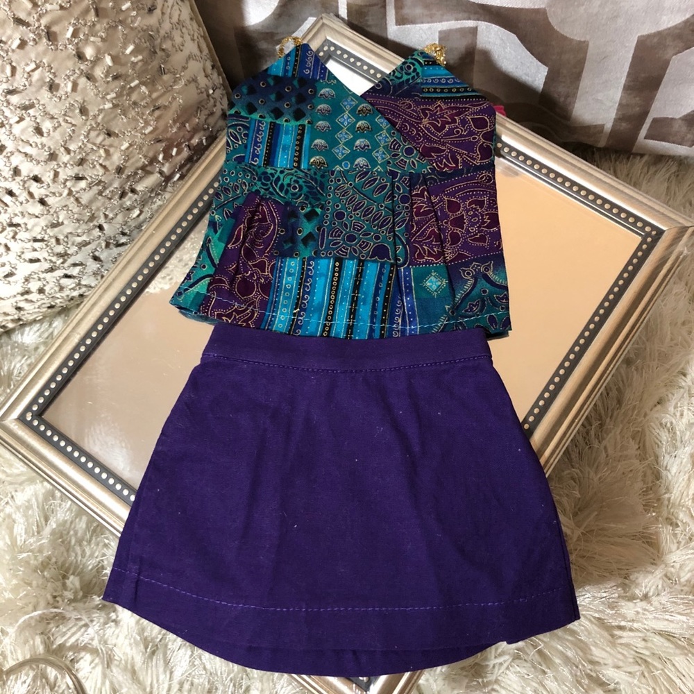 American Girl Doll Tank Top & Skirt